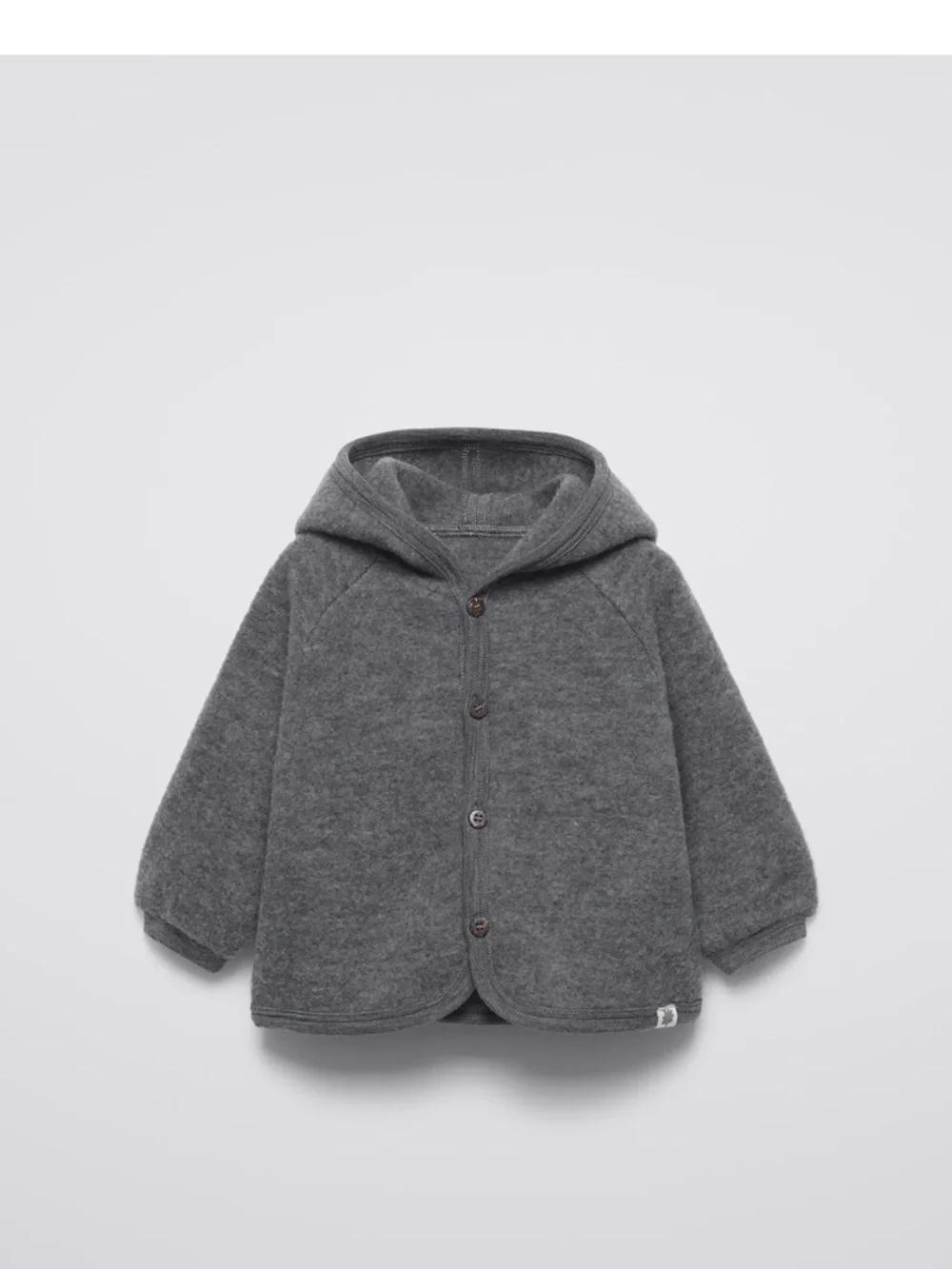 Zara Kids Hooded Wool-Blend Jacket - Gray. NWOT